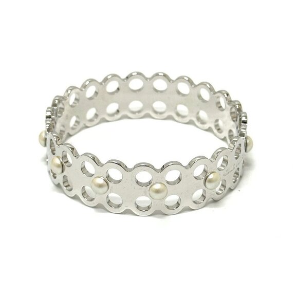 LOUIS VUITTON M66667 High and Seek Bangle Bracelet Metal Silver - Picture 2 of 13